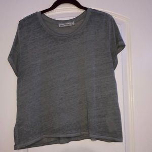 light gray Abercrombie and Finch crop top